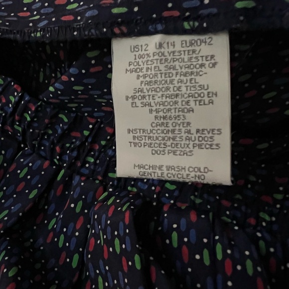 Size 12: 90’s Vintage Leslie Fay Abstract Print Pleated Skirt - Picture 5 of 5